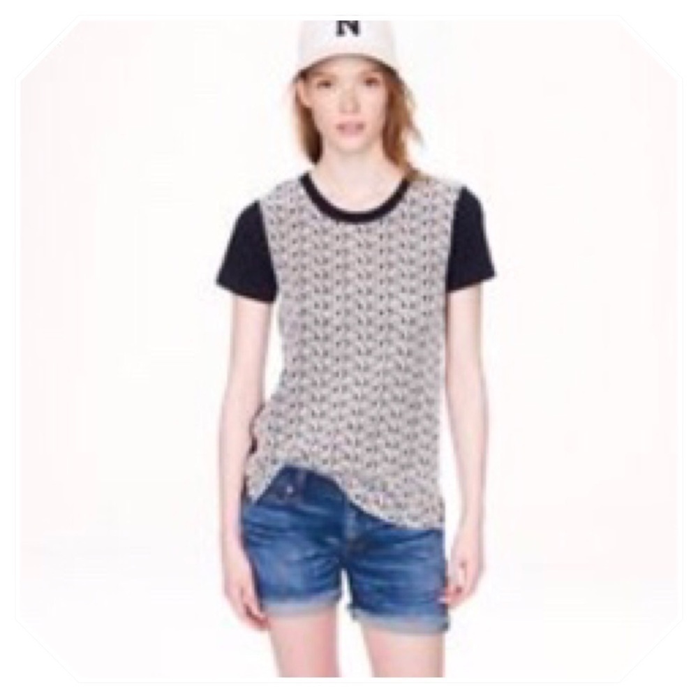 J.crew Paisley Lace Front Top Medium